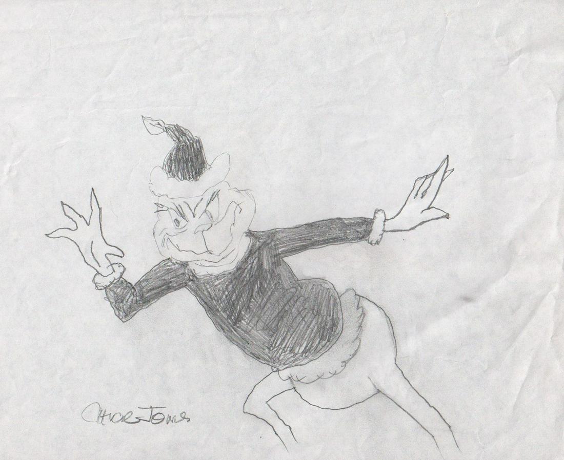 Chuck Jones Grinch Who Stole Christmas sketch (1 of 1)