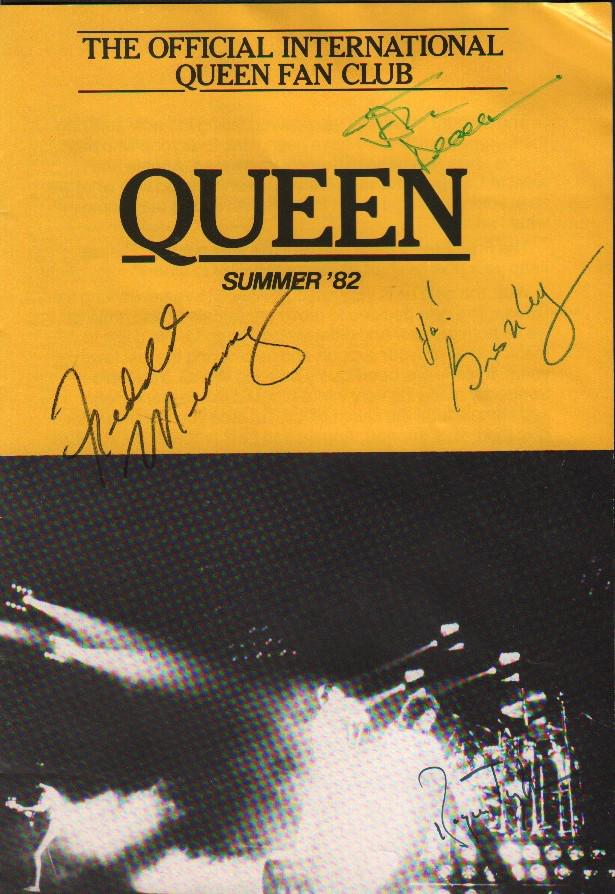 QUEEN rare fan club signed book (1 of 1)