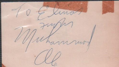Muhammad Ali: A rare early 60s signature on an autograph page with tape remnants that do not affect anything with COA