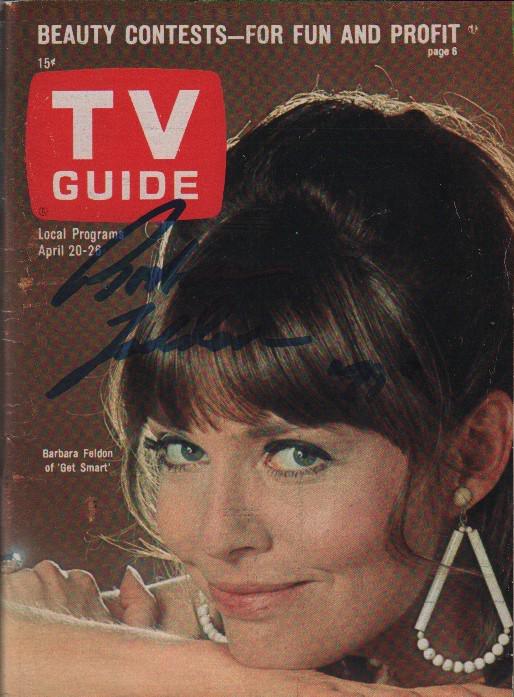 Barnara Feldon Get Smart TV Guide Signed (1 of 1)