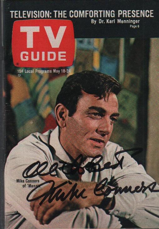 Mannix TV Guide signed (1 of 1)