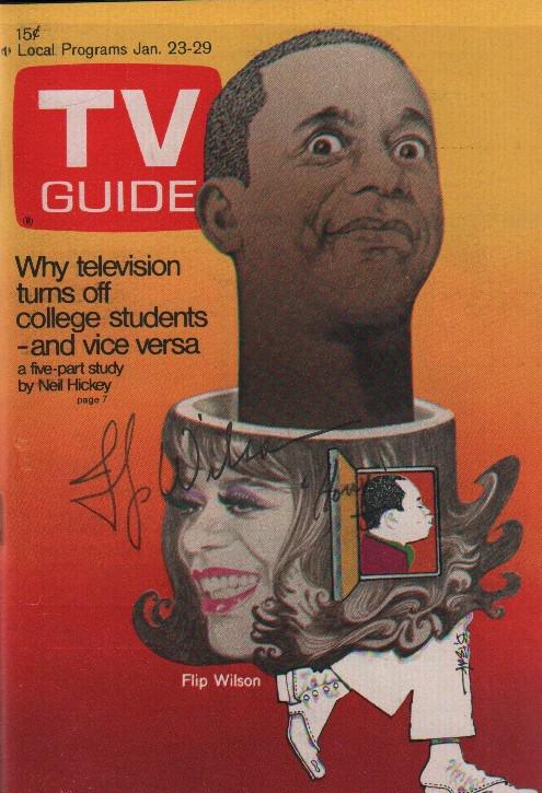 Flip Wilson TV Guide signed (1 of 1)