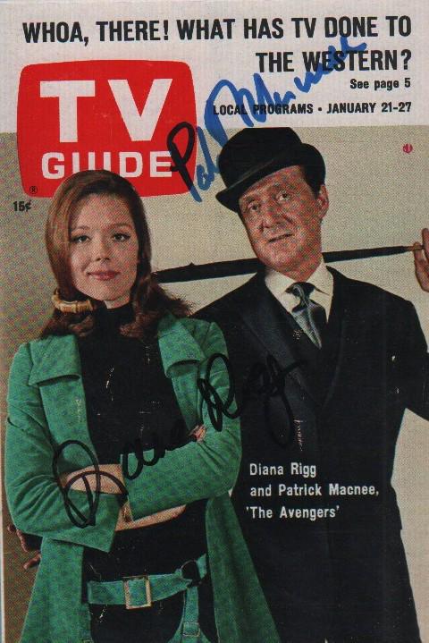 The Avengers TV series TV Guide signed (1 of 1)