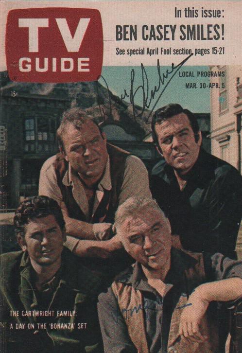 Bonanza TV Guide Signed (1 of 1)