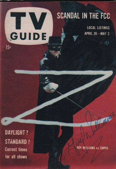 Zorro TV Guide signed (1 of 1)
