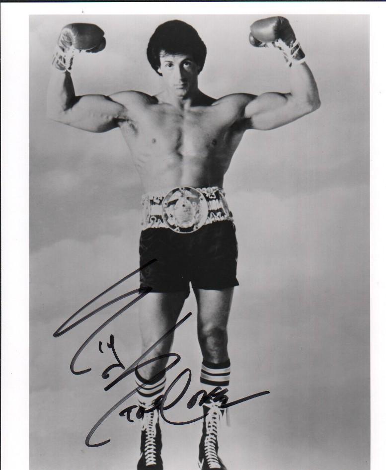 Sylvester Stallone VINTAGE Rocky: A VINTAGE signed in the early 80s ROCKY 8x10 by Stallone rare thus with COA