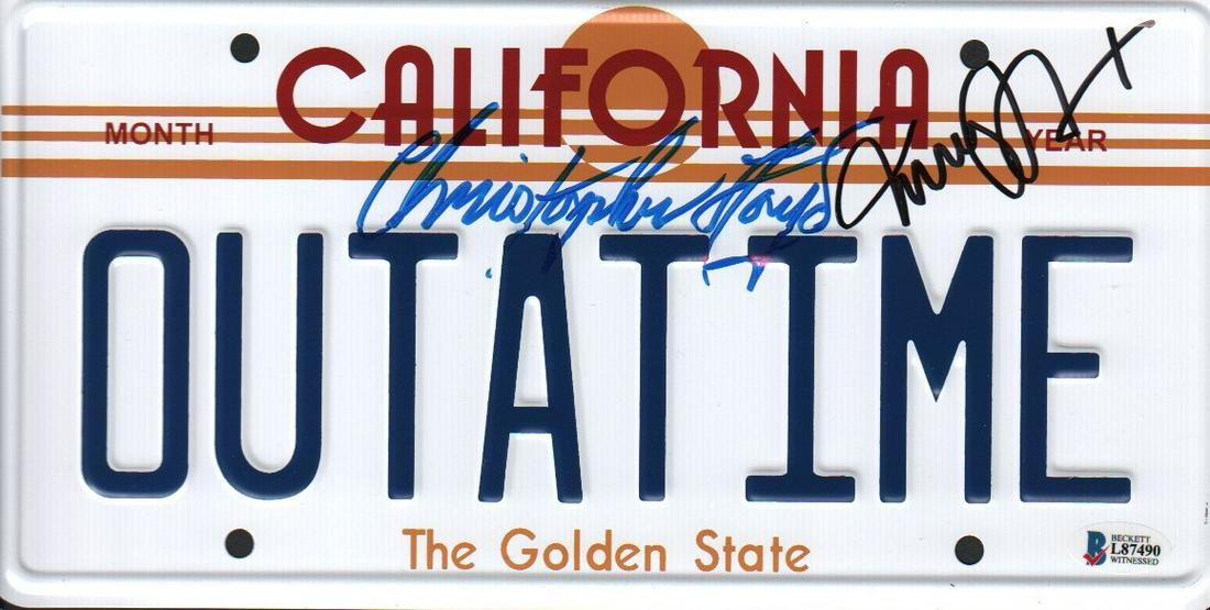 Back to the Future License Tag signed (1 of 1)