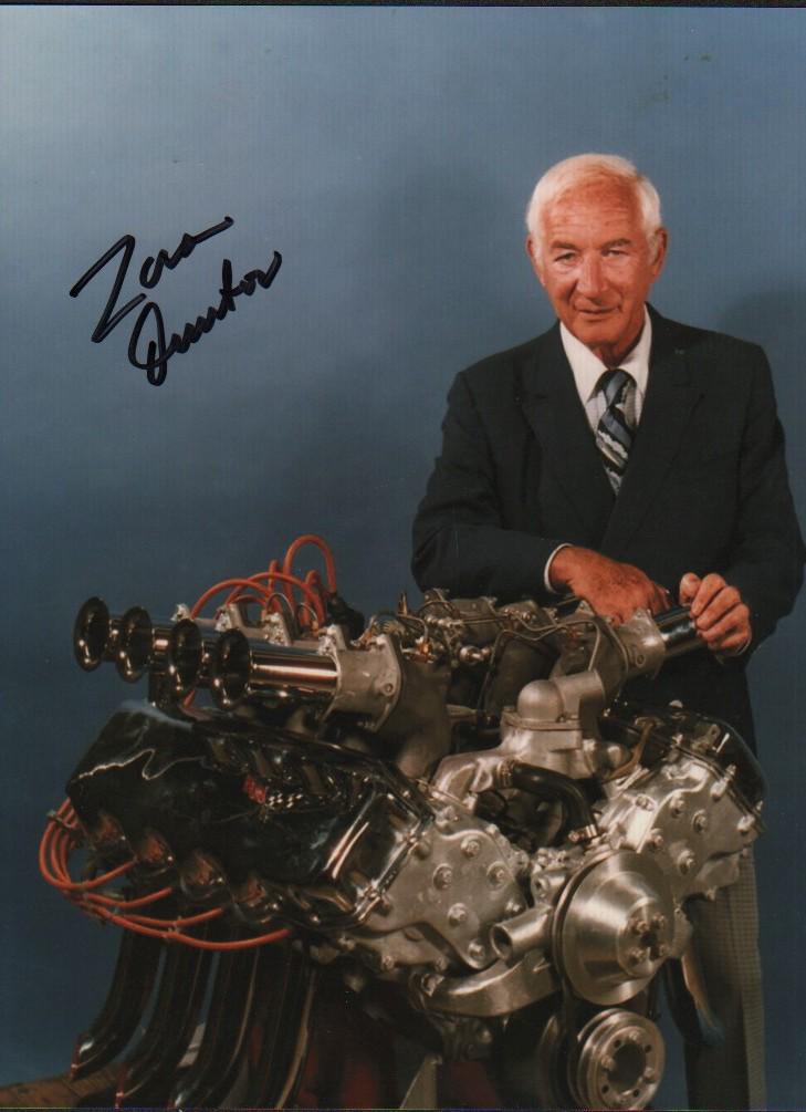 Zora Duntov Corvette Creator signed photograph: A color signed scarce 8x10 by the deceased creator of the Corvette with COA