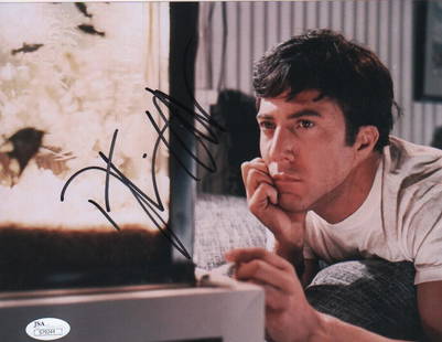 Dustin Hoffman signed photograph: A color 8x10 from the Graduate signed with JSA sticker on it too