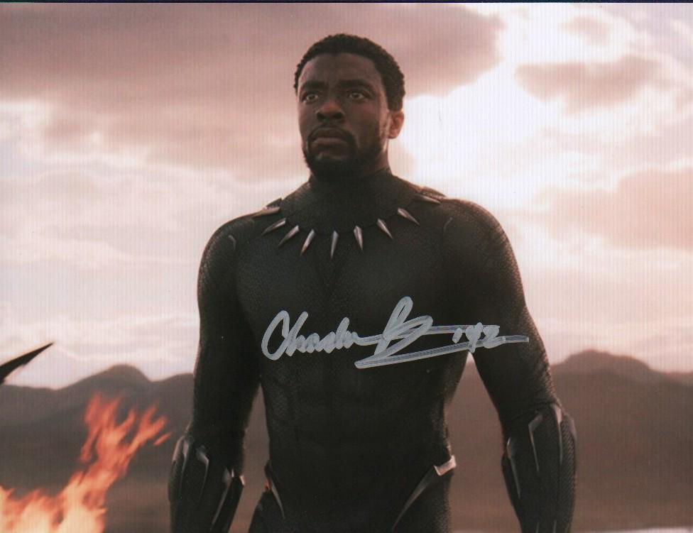 Chadwick Boseman Black Panther signed photograph (1 of 1)