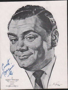 Ernest Borgnine Volpe print signed: A litho of him in the role he won the Academy Award for by artst Volpe signed by the legendary actor with COA