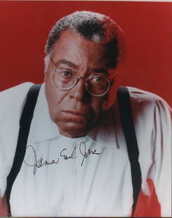 James Earl Jones signed photograph: A color vintage signed 8x10 of the voice of Darth Vader himself ! With COA