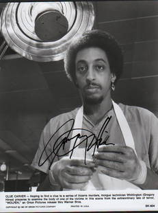 Gregory Hines scarce signed photograph: An original signed bw publicity 8x10 from film by deceased dancer/actor with COA