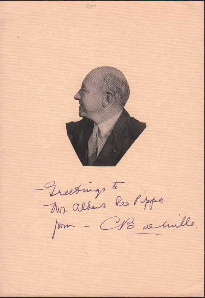Cecil B DeMille signed page (1 of 1)