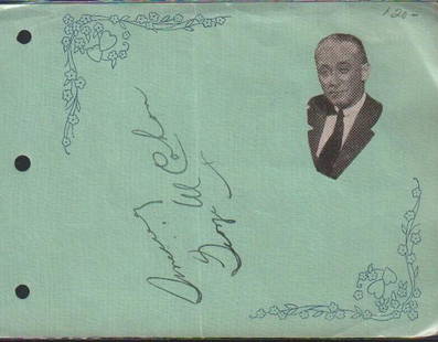 George M Cohan signature: The rare early signature of Cohen on an autograph album page with COA