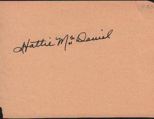 Hattie McDaniel Gone with the Wind rare signature (1 of 1)