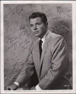 Audie Murphy signed photograph: A vintage bw 8x10 signed by the War hero turned actor with COA