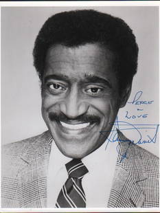 Sammy Davis Jr signed photograph: A nice portrait signed by the multi talented Rat Pack member with COA