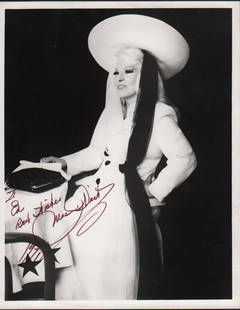 Mae West signed photograph: A vintage signed Myra Breckinridge 8x10 by West with COA