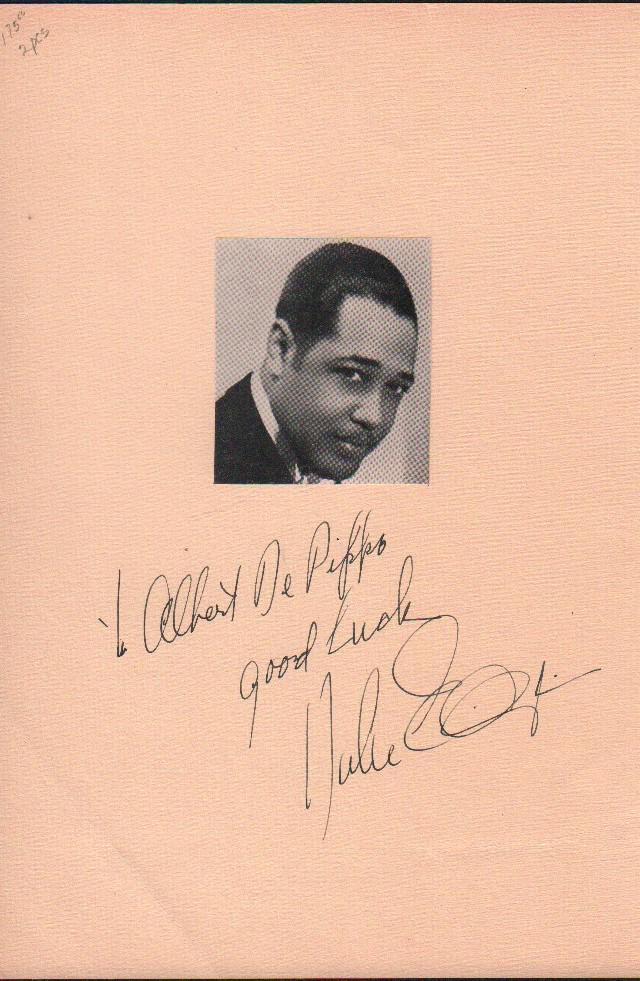 Duke Ellington signed page (1 of 1)