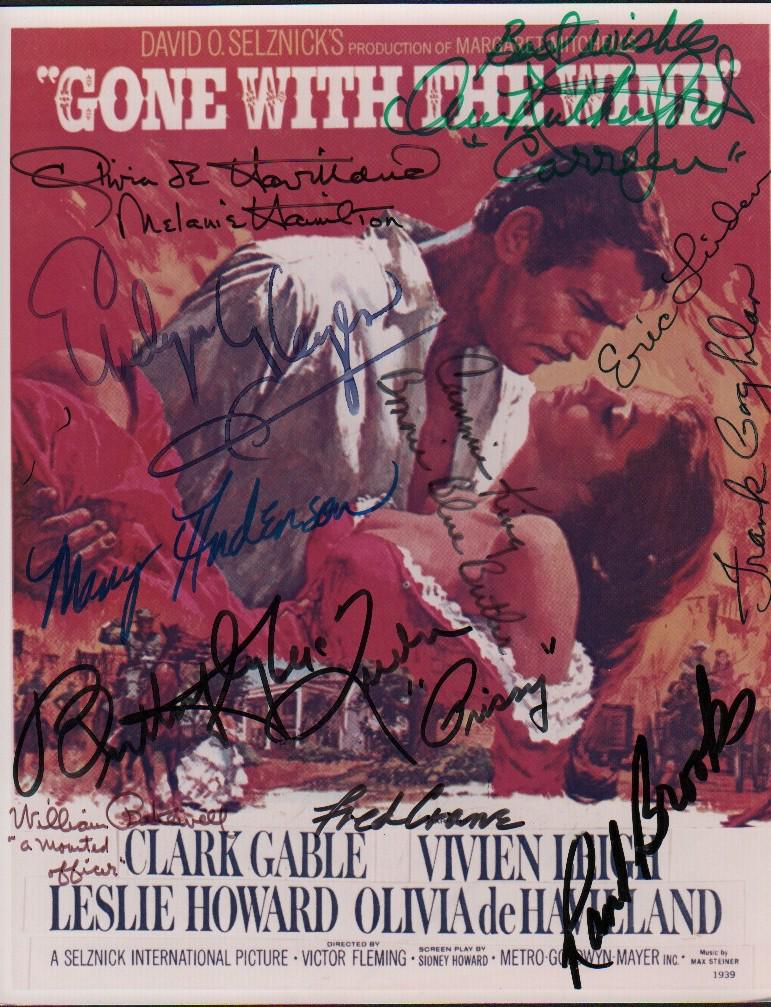 Gone with the Wind multiple cast signed photograph RARE (1 of 1)