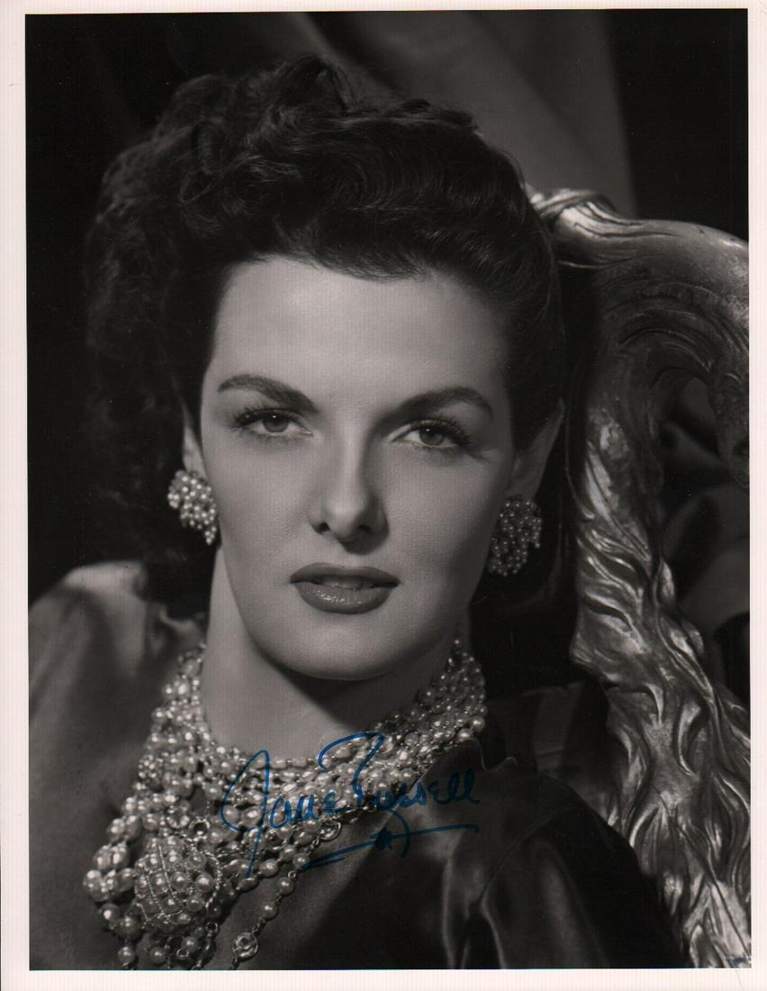 Jane Russell 11x14: An incredible larger 11x14 of the legend signed later in life with COA