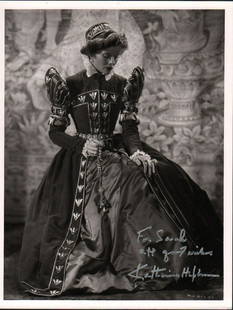 Katharine Hepburn 11x14: RARE in ANY signed images this is an original vintage 11x14 as Queen signed and inscribed to a friend of hers from their estate with COA