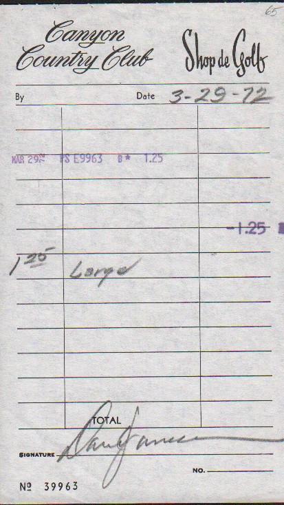 David Janssen signed receipt (1 of 1)