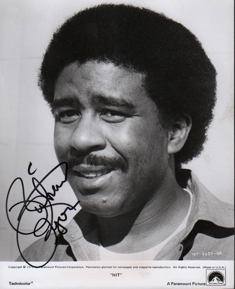 Richard Pryor: A vintage bw 8x10 from an early film signed by the rare signer with COA
