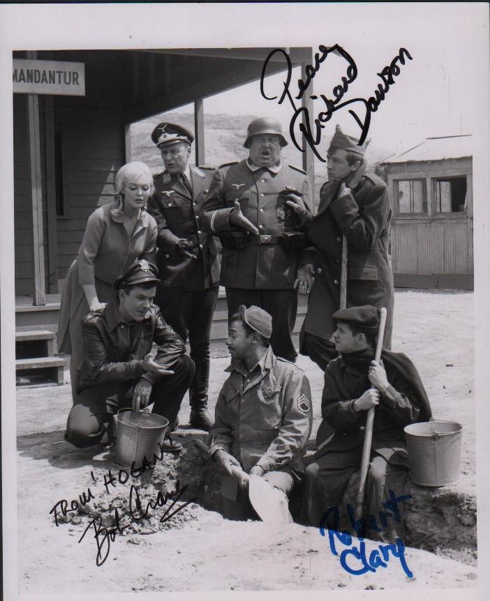 Hogans Heores 7x9 signed by Bob Crane Richard Dawson (1 of 1)