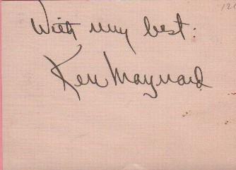 Ken Maynard signature: A rare western star signed page with COA