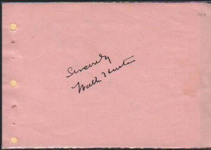 Walter Huston signature: A scarce vintage signature with COA