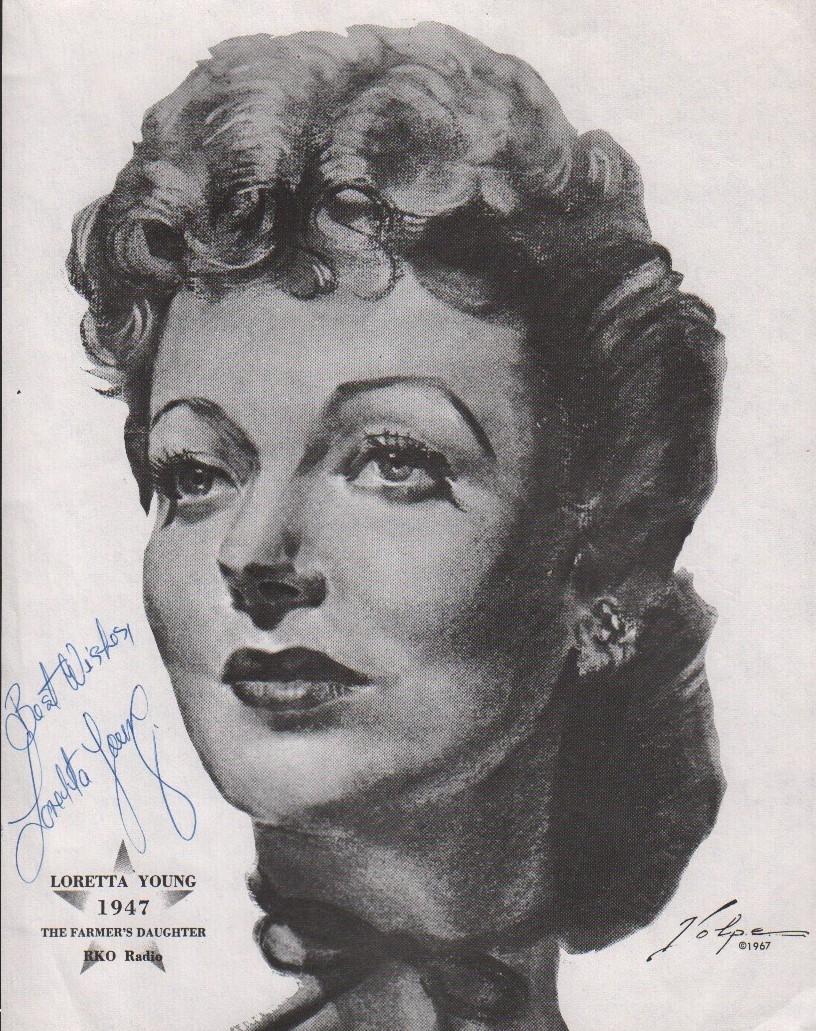 Loretta Young signed Volpe print (1 of 1)