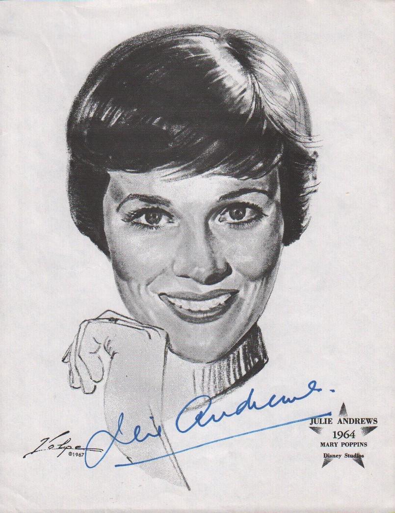 Julie Andrews Mary Poppins signed Volpe print (1 of 1)