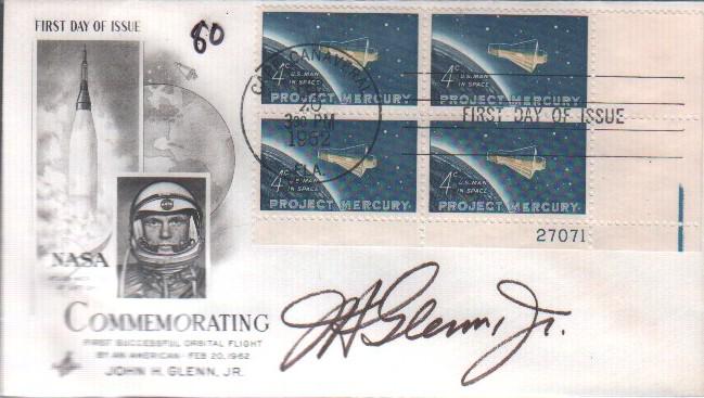 John Glenn Jr signed FDC (1 of 1)