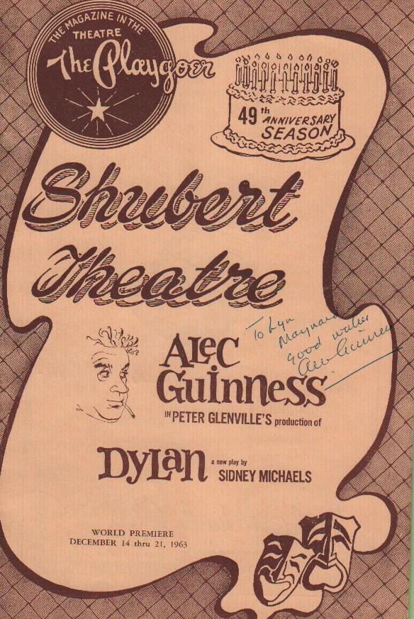 Alec Guinness Star Wars signed Playbill (1 of 1)