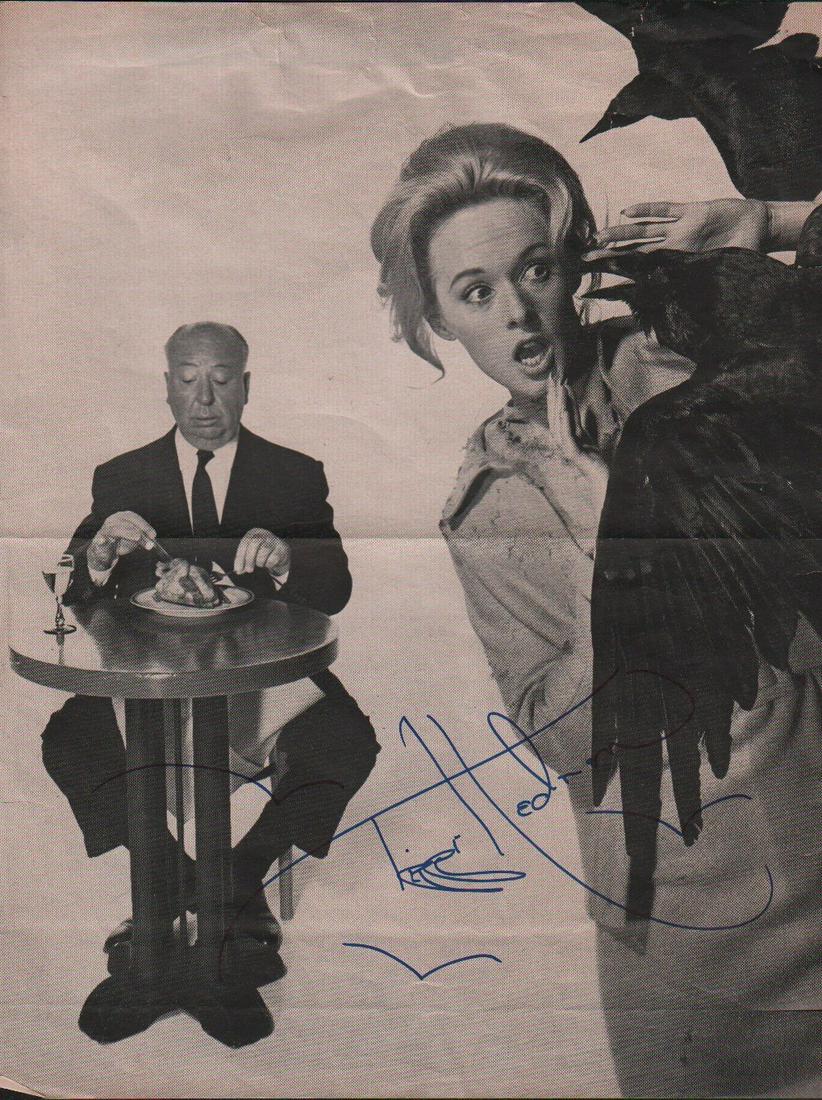 Tippi Hedren rare BIRDs fold out signed (1 of 1)