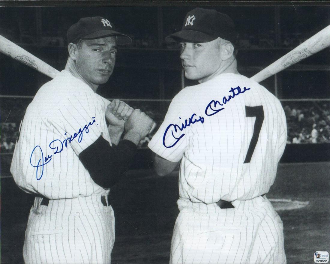Mickey Mantle and Joe Dimaggio 11x14 signed photograph (1 of 1)
