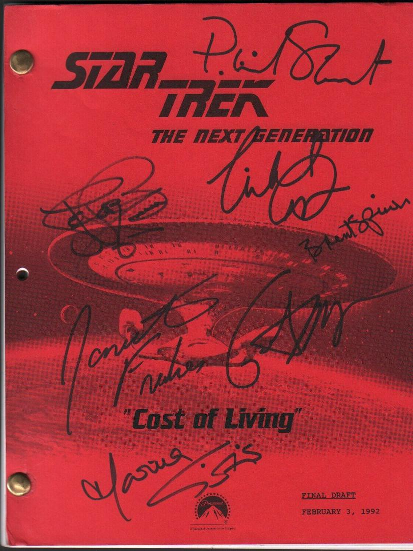 Statr Trek Next Generation cast signed script (1 of 1)