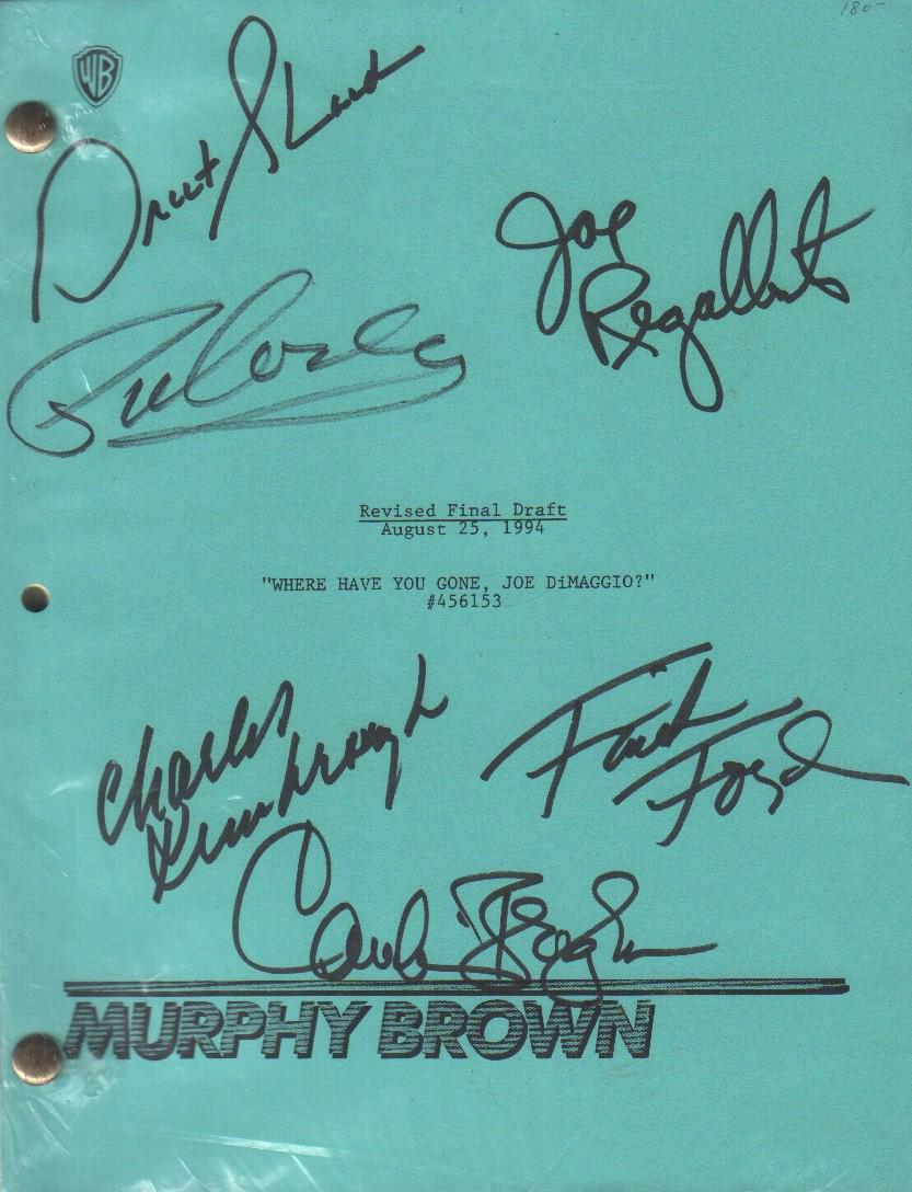 Murphy Brown script cast signed (1 of 1)