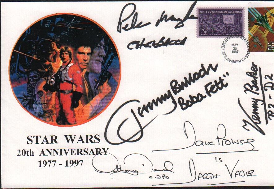 Star Wars Anniversary signed FDC by cast (1 of 1)
