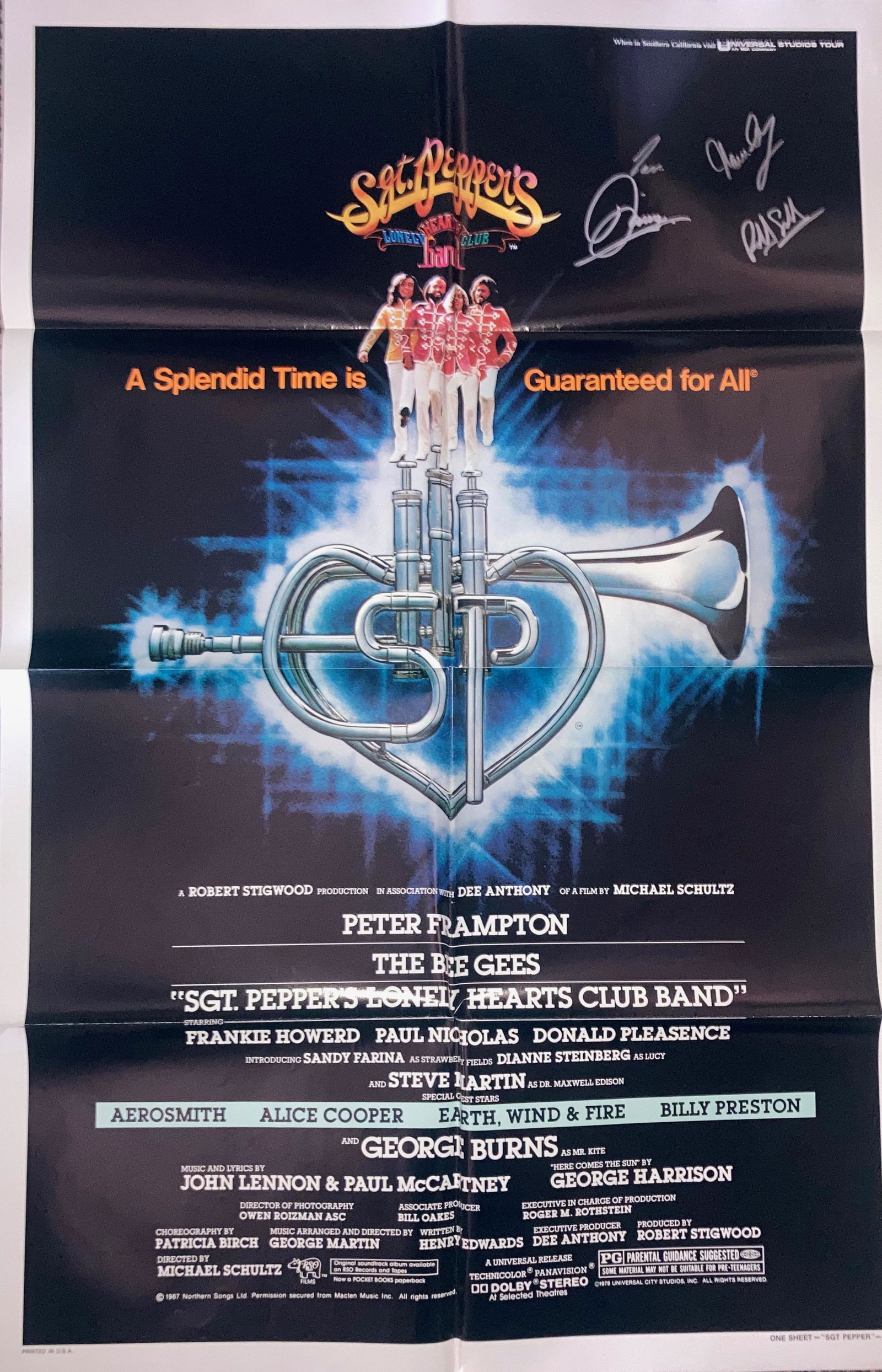 Sgt Peppers Lonely Hearts Club band signed movie poster (1 of 1)