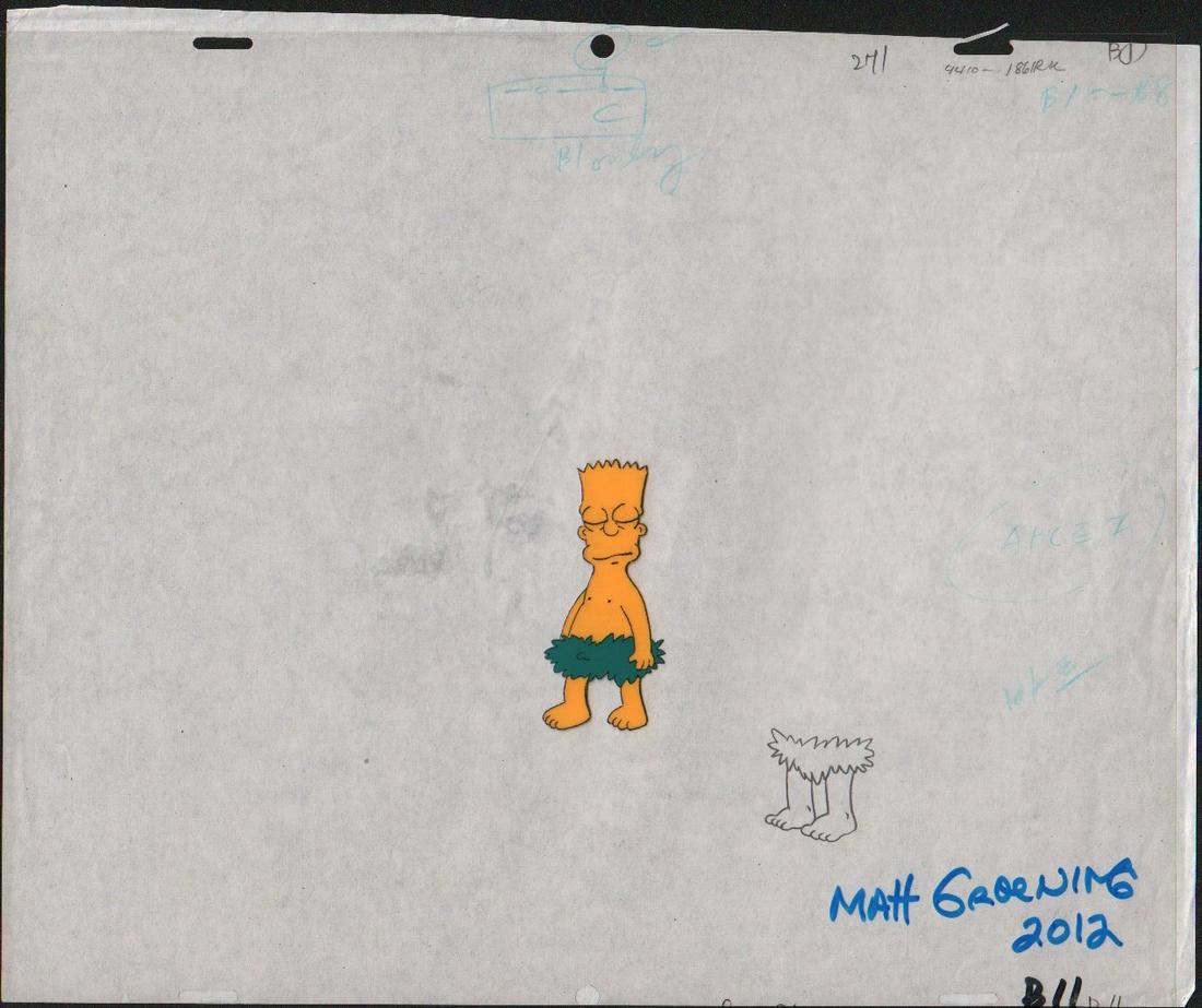 The Simpsons original animation cel signed (1 of 1)
