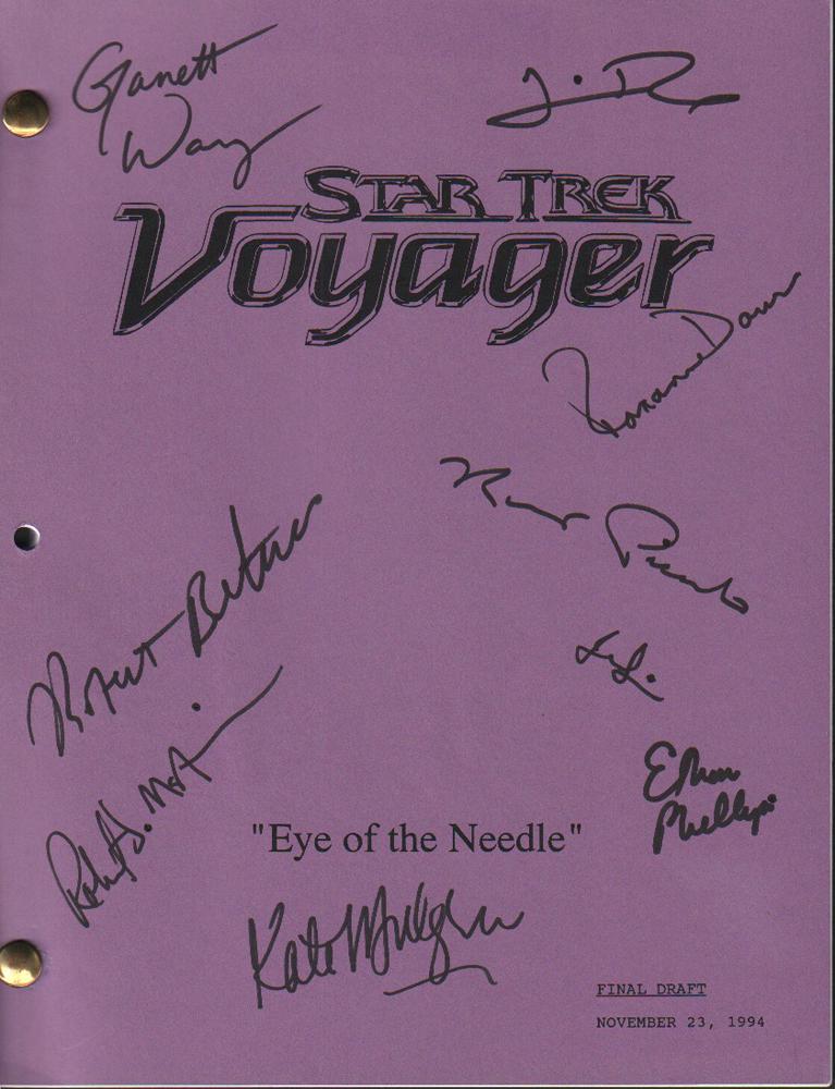 Star Trek Voyager original script cast signed (1 of 1)