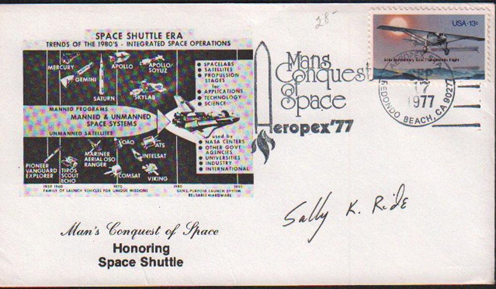 Sally Ride signed FDC (1 of 1)