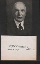 Warren G Harding President signature