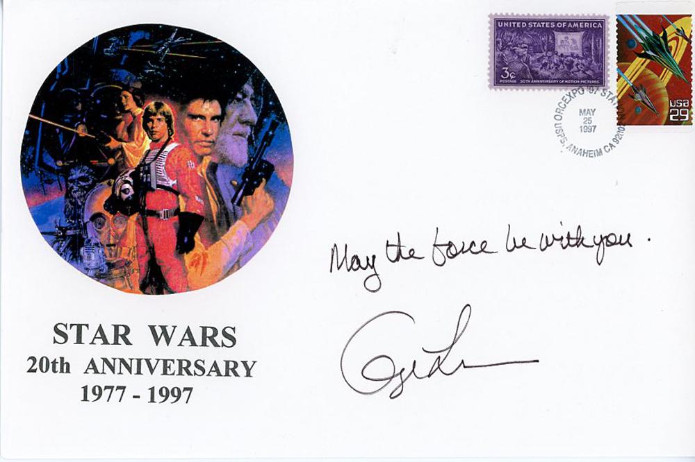 George Lucas Signed Star Wars FDC (1 of 1)