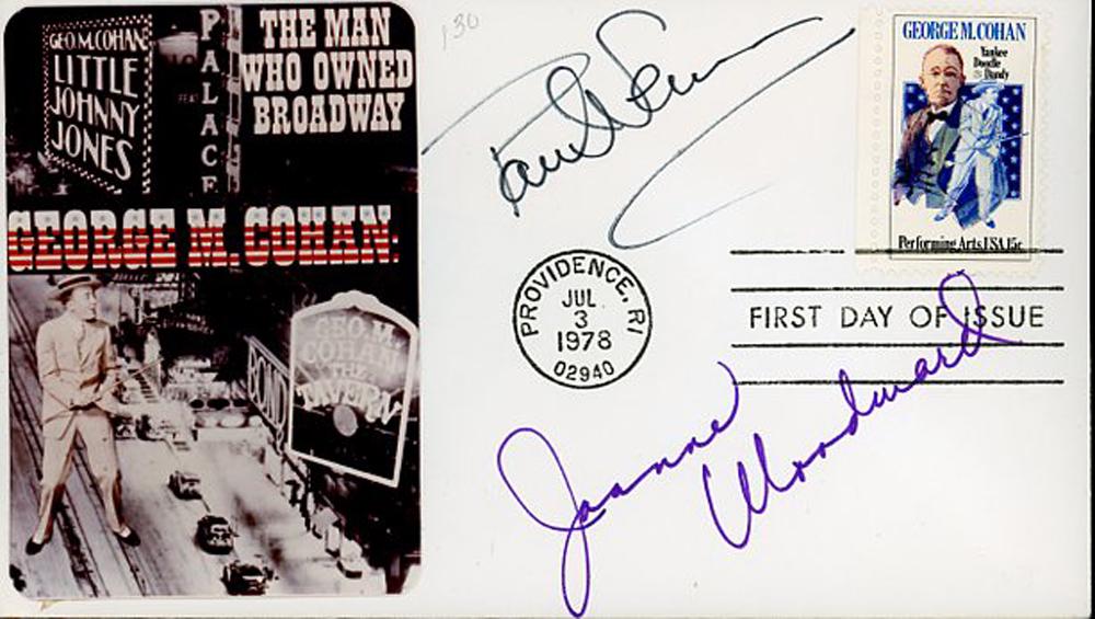 Paul Newman Joanne Woodward Signed FDC (1 of 1)