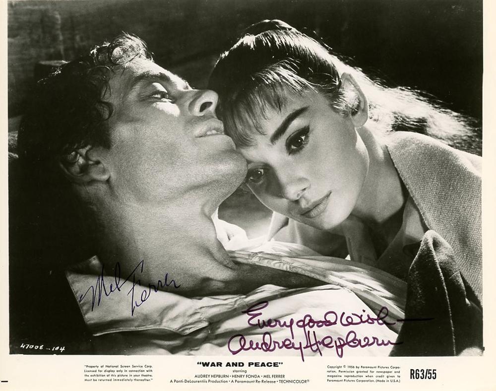 Mel Ferrer Audrey Hepburn Signed Photo (1 of 1)