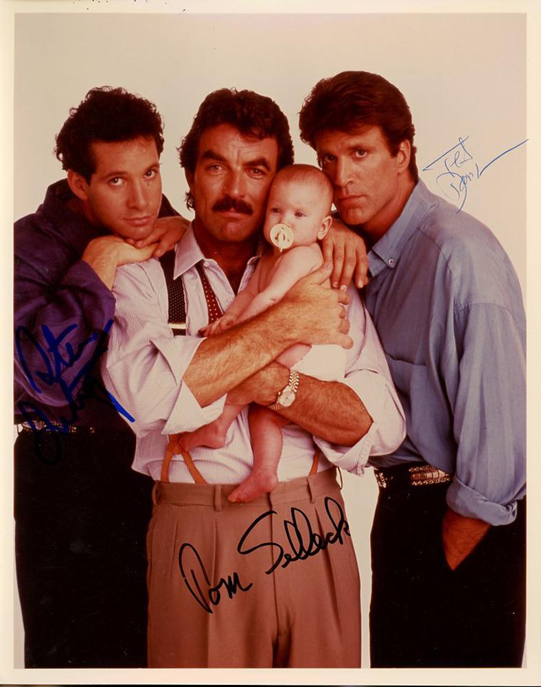 Tom Selleck Ted Danson Steve Guttenburg Signed Photo (1 of 1)